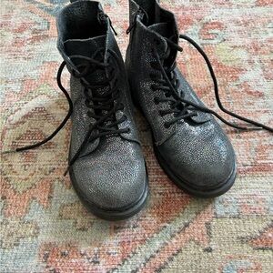 Dr. Martens Kids Black Glitter Boots